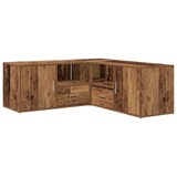 thumbnail of vidaXL Eckregal Altholz-Optik 200x40x45 cm Holzwerkstoff