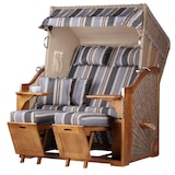thumbnail of Strandkorb - bene living - Schleswig Pinie Zweisitzer - PE mokka - Modell 555