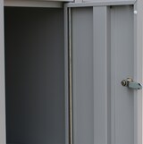 thumbnail of Lüllmann® XL Schließfachschrank, 3 Abteile, 15 Fächer, 1900 x 1185 x 450 mm, lichtgrau