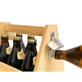 thumbnail of DanDiBo Flaschenträger 6 Flaschen Holz Bierträger mit Flaschenöffner 93945 Männerhandtasche