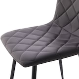 thumbnail of METRO PROFESSIONAL Silla de restaurante tapizada Jara, juego de 2, acero/piel sintética, marrón/negro