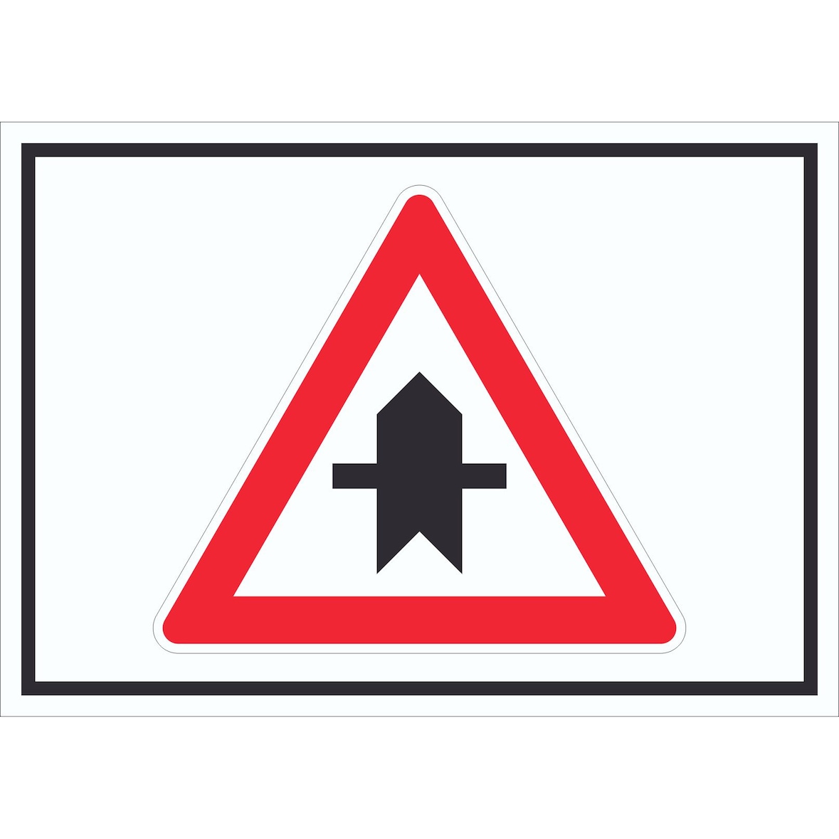 Vorfahrt nächste Kreuzung/Einmündung Symbol Schild A1 (594x841mm)