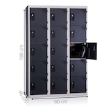 thumbnail of Vestiaires 5 cases x 3 colonnes - En kit - Anthracite - Largeur 90cm - PROVOST