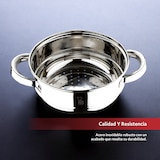 thumbnail of Renberg - Panela a vapor Ø24x9,5cm em aço inoxidável com acabamento polido