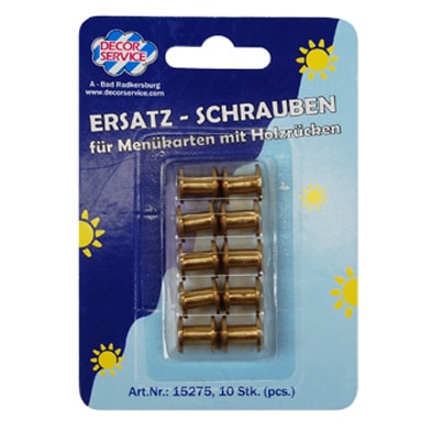 DECOR SERVICE Ersatzschrauben für Speisekarten, Ø10mm, 10 Stk.