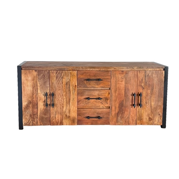OPIUM OUTLET meubel commode dressoir SB-4D bruin mangohout massief hout