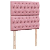 thumbnail of vidaXL Boxspringbett mit Matratze Rosa 90x200 cm Samt