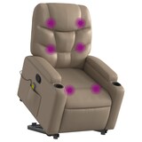 thumbnail of vidaXL Massagesessel mit Aufstehhilfe Cappuccino-Braun Kunstleder