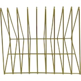 thumbnail of Dreieckiger Zeitschriften-Organizer aus Metall – stilvolle Aufbewahrungslösung für Zeitschriften und Dokumente – Gold