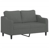 thumbnail of vidaXL 2-Sitzer-Sofa mit Zierkissen Dunkelgrau 140 cm Stoff