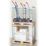 thumbnail of Palettenaufsatz für Europaletten, faltbar, Stahlgitter verzinkt, 1220x820x900 mm