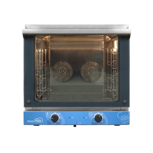 Forno elettrico ventilato per 3 teglie EN 60x40 a convezione - comandi meccanici