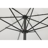thumbnail of Tarrington House Guarda-sol redondo com franja Merida, alumínio, Ø 2.9 x 2.5 m, repelente de água, branco/cinzento