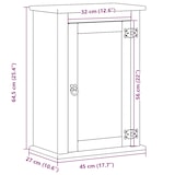 thumbnail of vidaXL Bad-Wandschrank Corona 45x27x64,5 cm Massivholz Kiefer