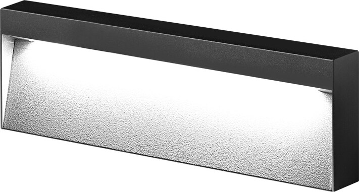 KIKI LED-Wandleuchte 8W 4000K IP65 - Anthrazitfarbene Aluminiumstruktur für den Außenbereich, Wand-Stufenleuchte 50° Lichtwinkel - Rossini Group