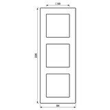 thumbnail of Jung Glasrahmen 3fach mokka AC 583 GL MO AC583GLMO