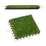 thumbnail of Outsunny césped artificial de 10 piezas alfombra césped artificial 30x30 cm con altura de hierba 20 mm anti-UV para jardín patio balcón