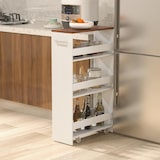 thumbnail of Carrito de nicho COSTWAY, 20 cm de ancho, 4 niveles, Carrito de cocina estrecho, Estante de nicho en ruedas, Carrito de servicio