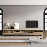 thumbnail of Wohnzimmer-TV-Schrank, Viel Stauraum, 320x35x57cm, Großformat-TV, Industriedesign, Moderner Stil, Eiche - 505_2