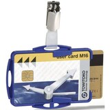 thumbnail of Ausweishalter Duo mit Clip 54x85mm VE=6x25 Stück blau