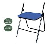 thumbnail of BRASQ Klapstoel Blauw Zwart - Vouwstoel - Opvouwbare stoel 43x38x78 cm - PVC - Eettafelstoel