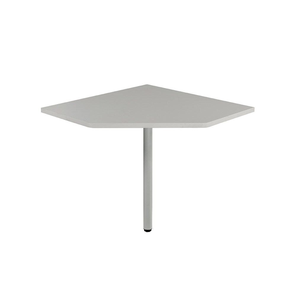 Mesa de canto Rocada 90º em faia para secretária série WORK/METAL - alumínio/cinzento