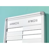 thumbnail of PROREGAL Anwesenheitstafel mit 20-Positionen | HxB 24x53cm | auf Deutsch | inkl. Befestigungsmaterial & blanko Namenschilder | Aluminium/Weiß