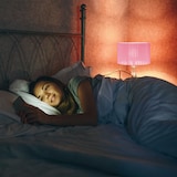 thumbnail of Relaxdays Tischlampe, Nachttischlampe im Kristalldesign, HxD: 54 x 29,5 cm, E27 Fassung, Tischleuchte mit Schirm, rosa