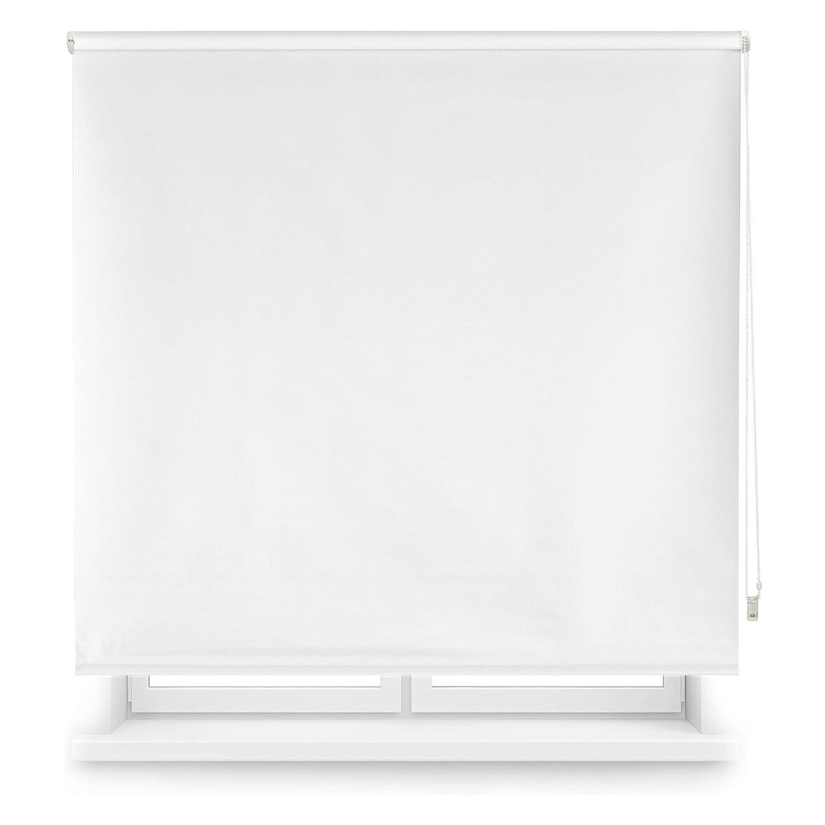WellHome - Blickdichtes Polyester-Rollo 130 x 180 cm (Breite x Höhe) Cremeweiß