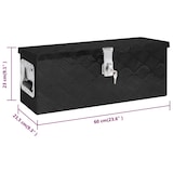thumbnail of DELUKE® Aluminiumbox mit Deckel - Abschließbar Alubox Deichselbox Alu Anhängerbox Werkzeugkiste Metall Transportbox Metallkiste, 60x23,5x23cm Schwarz