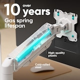 thumbnail of ONKRON Brazo Monitor Blanco para Dos Monitores 13-32", hasta 8 kg por monitor, VESA 100x100, Inclinado y Giratorio, Soporte Doble G160-W Blanco