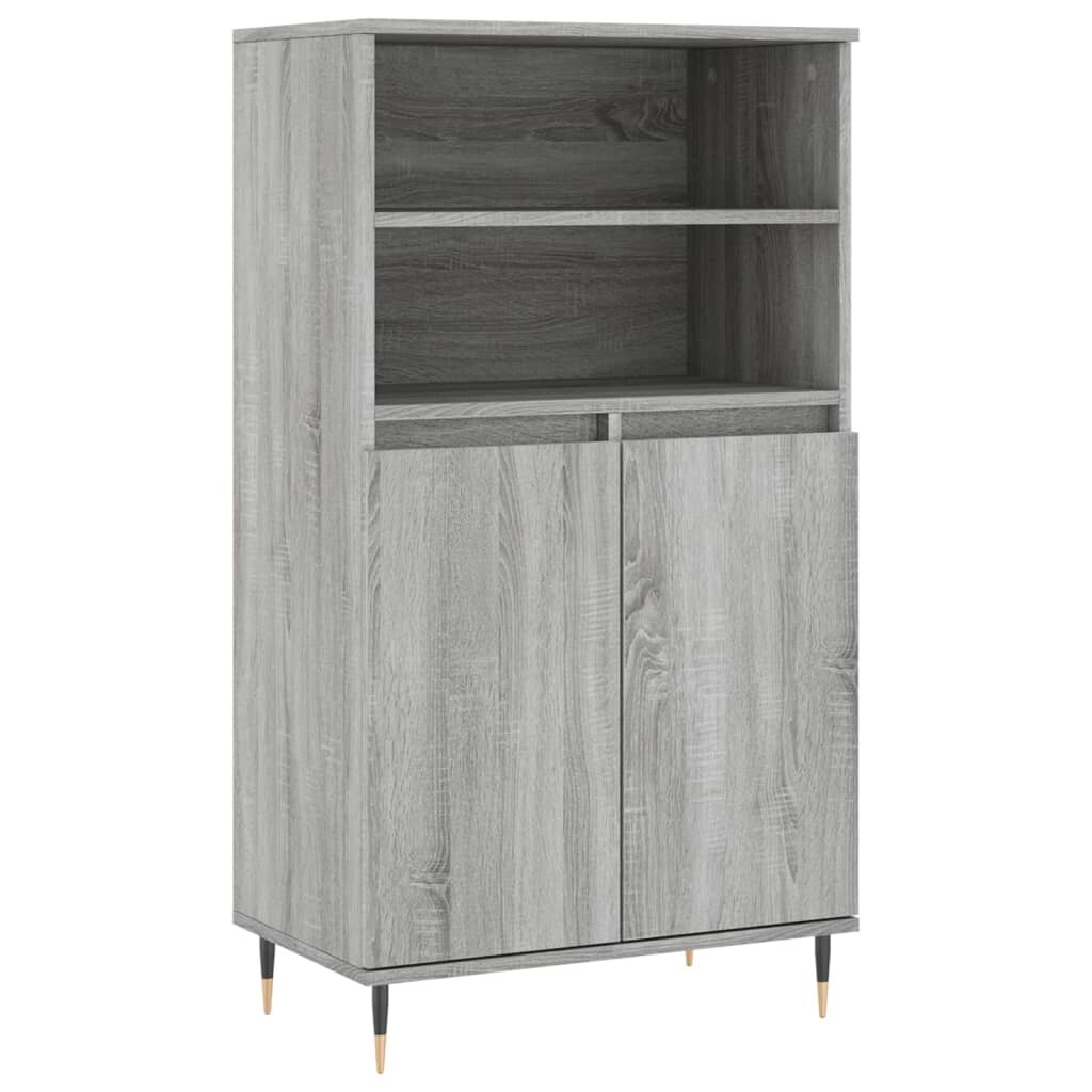 Helloshop26 - Buffet Sideboard Kommode Kleiderschrank Aufbewahrungsmöbel Organizer Küche Wohnzimmer Lounge hohe Sonoma-Eiche 60 x 02_0035384