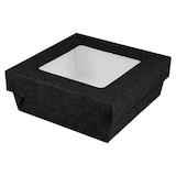 thumbnail of Caixinhas+Tampas C/Janela 350 Ml 270 + 18 Pe G/M2 10X10X4 Cm Preto Cartolina (250 Unidades)