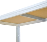 thumbnail of shelfplaza HOME 200x120x23 cm Schwerlastregal in weiß mit 6 Böden und 145 kg Traglast pro Boden