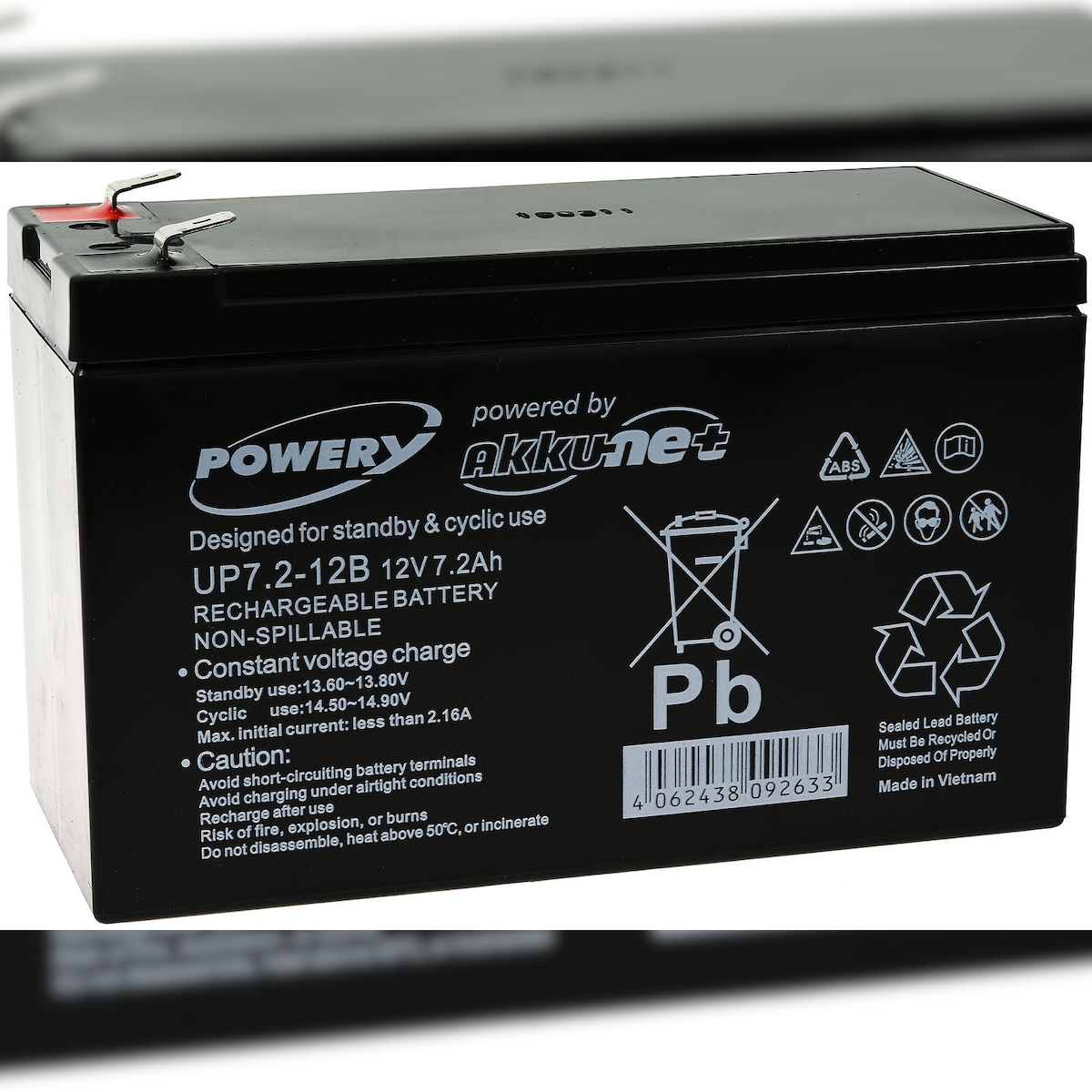 Powery Blei-Gel-Akku für USV APC Power Saving Back-UPS Pro 550