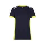thumbnail of DASSY® Tampico Women Damen-T-Shirt, Logix, Rundhals, COPES 03, Reflexdetails, OEKO-TEX® Standard 100, Art. 710070 nachtblau/neongelb L