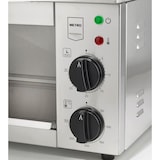 thumbnail of METRO Professional Salamandra GSL1001, aço inoxidável, 61 x 33 x 28 cm, temperaturas: 50-300 °C, temporizador, termóstato EGO, 2500 W, prateado
