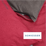 thumbnail of Schiesser Bettwäscheset Doubleface - Renforcé - 2-teilig - 135 x 200 cm - Rot-Dunkelgrau