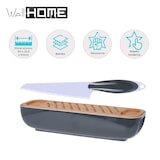 thumbnail of WellHome - Bambus-Brotkorb mit Messer, zweifarbiges Design und farbigem Etui, 40x125x85cm