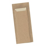 thumbnail of VEPATIM 520 Pochetto Bestecktaschen 200x85mm PURE Natronkraft mit Serviette braun