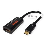 thumbnail of ROLINE USB Typ C - DisplayPort, v1.2, bidirektionaler Kabel-Adapter, ST/BU, 0,2 m