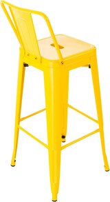 thumbnail of 4er Set Barhocker LEKEL - Metall Gelb 44x43x96 cm | Barstuhl Mit Lehne Tresenhocker Tresenstuhl Kneipenhocker Kneipenstuhl