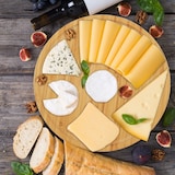 thumbnail of Relaxdays Pizzateller, 4er Set, Bambus, Ø 32 cm, Servierbrett für Pizza, Flammkuchen, Käse, rundes Pizzabrett, natur