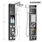 thumbnail of BEN | Douchepaneel regendouchekop douche RVS | Zwart geborsteld massagedouche-douchesysteem Mengkraan douchekraan douchesysteem