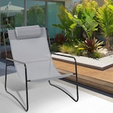 thumbnail of SVITA SVEIO 2er Set Outdoor Relaxsessel Gartenstuhl mit Kissen Liegestuhl Hellgrau