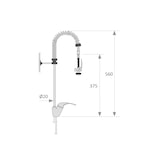 thumbnail of Grifos Mini para Cocina Industrial Monomando de 2 aguas - ZN-4-M Mini