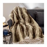 thumbnail of Atmosphera Grizzli - Coperta in poliestere beige 120x160cm