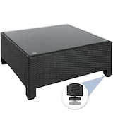 thumbnail of tectake Conjunto de descanso de ratán con estructura de aluminio, incluyendo fundas en 2 colores  Negro