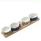 thumbnail of Tapas Set Servierset Servierplatte mit 4 Schalen Dipschalen Fingerfood