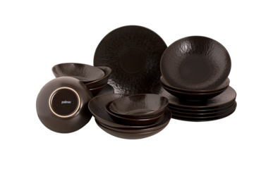 Palmer Serviesset Ruston Stoneware 6-persoons 24-delig Bruin